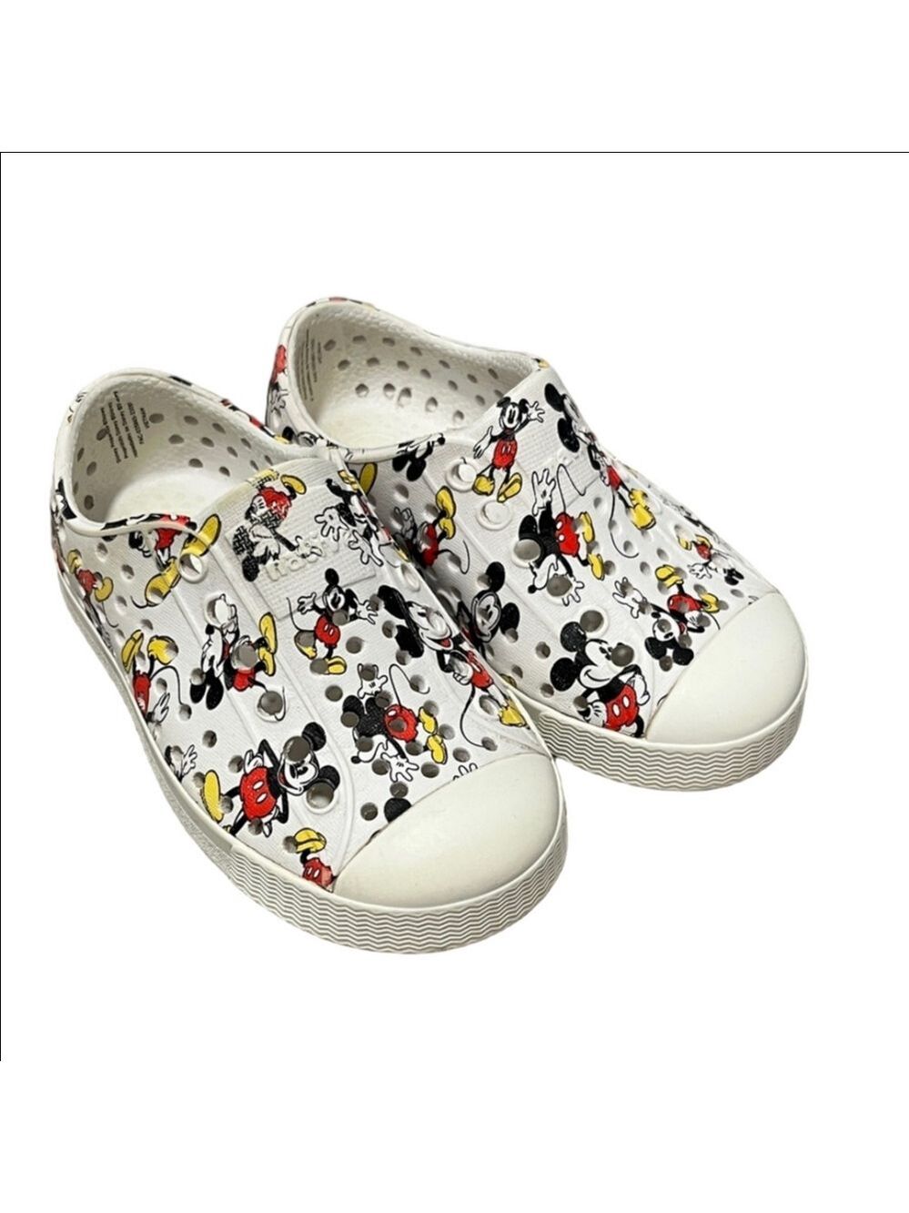 Native Kids Slip-On Sneakers - White, Red,‎ Yellow